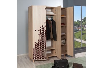 Brokind Garderob 135 cm - Brun/Röd - Förvaring - Skåp - Förvaringsskåp