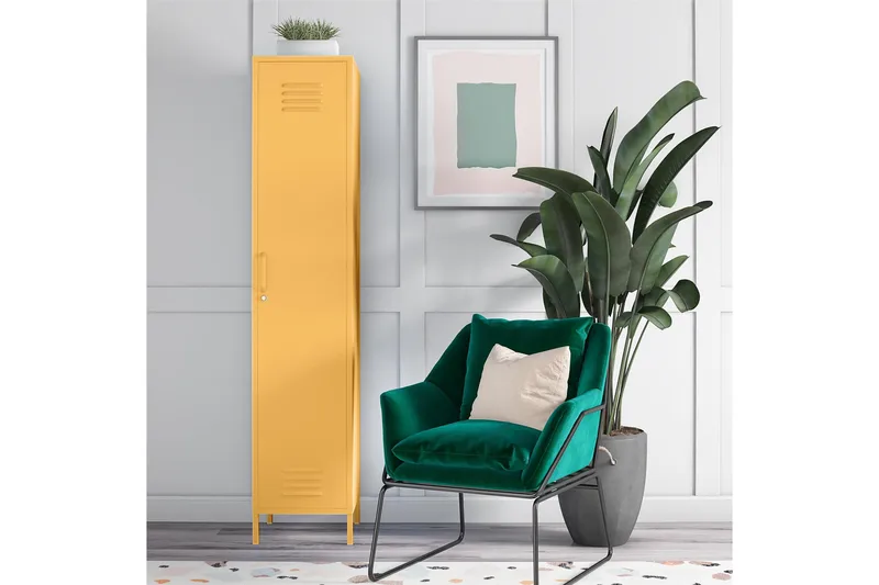 Cache Förvaringsskåp 38x40 cm 1 Dörr Gul - Novogratz - Förvaring - Skåp - Förvaringsskåp