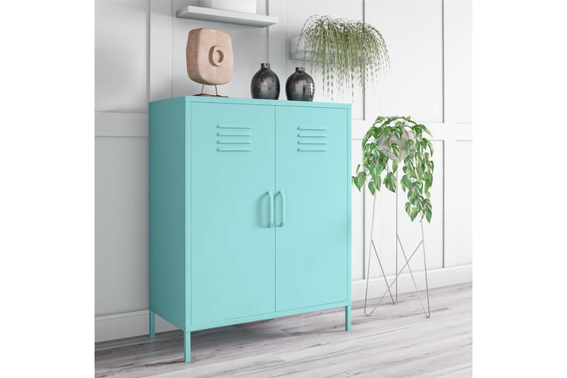 Cache Förvaringsskåp 80x40 cm 2 Dörrar Mint - Novogratz - Förvaring - Skåp - Förvaringsskåp