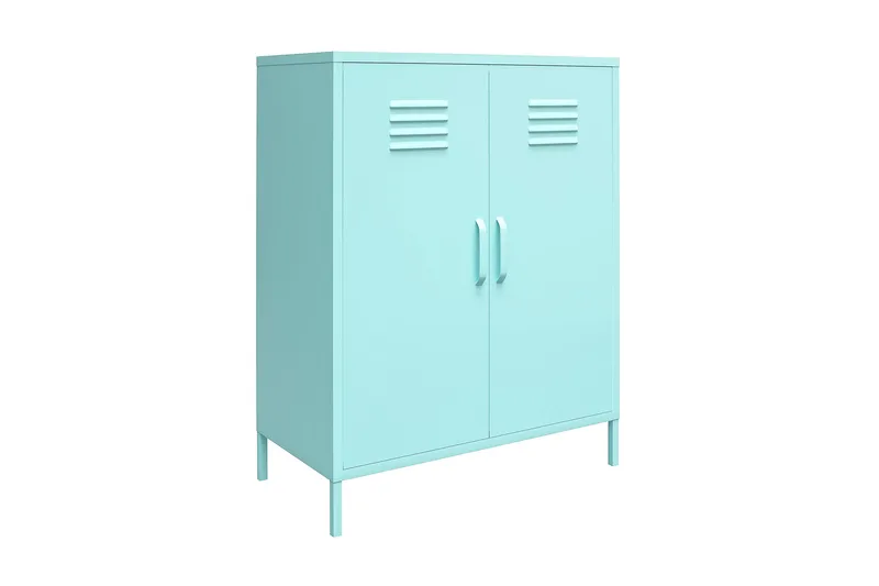 Cache Förvaringsskåp 80x40 cm 2 Dörrar Mint - Novogratz - Förvaring - Skåp - Förvaringsskåp