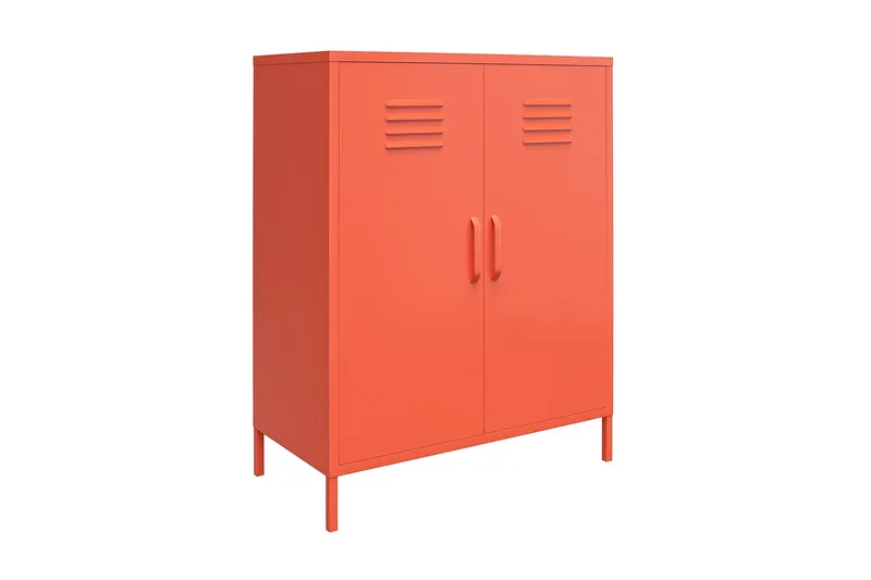 Cache Förvaringsskåp 80x40 cm 2 Dörrar Orange, Novogratz