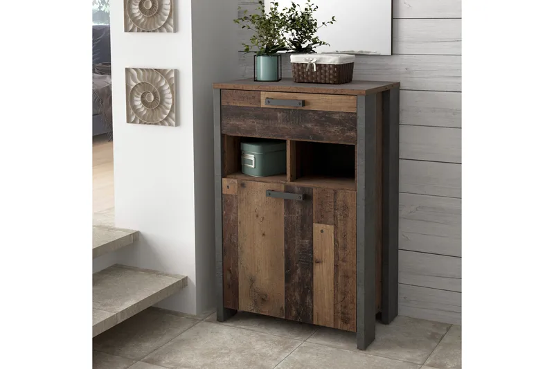 Cadle Skåp 67 cm - Brun/Grå - Förvaring - Skåp - Förvaringsskåp