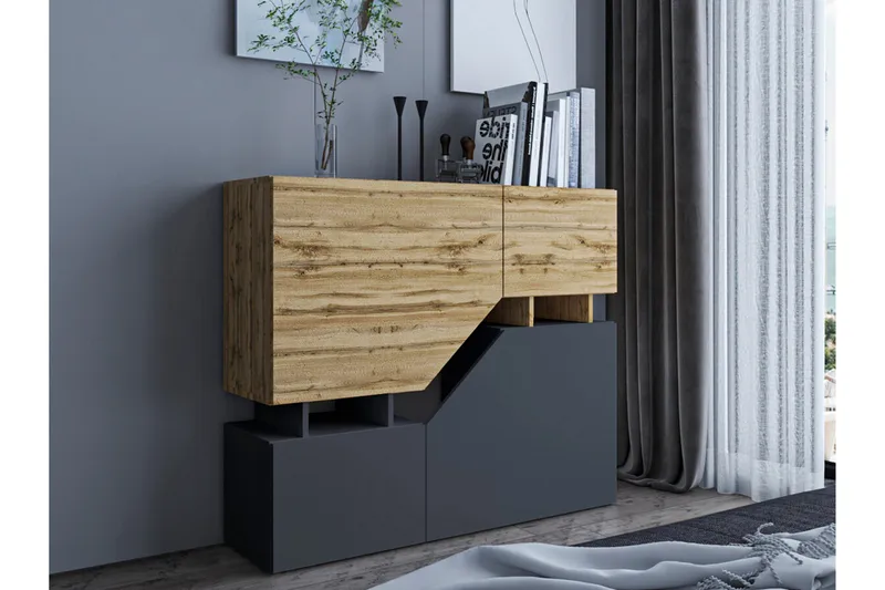 Carbost Highboard NO_BRAND Anthracite - Förvaring - Skåp - Förvaringsskåp