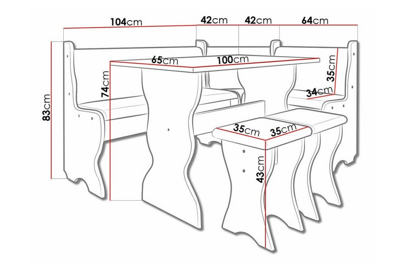 Carnew Köksskåp - Svart - Möbler - Bord & matgrupp - Matgrupp
