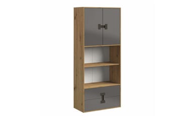 Castlebay Highboard Grey High Gloss - Förvaring - Skåp - Förvaringsskåp