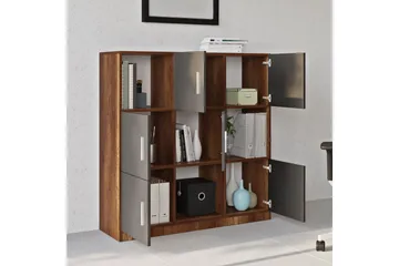 Celtigar Highboard 38x120 cm - Teak/Antracit - Förvaring - Skåp - Förvaringsskåp