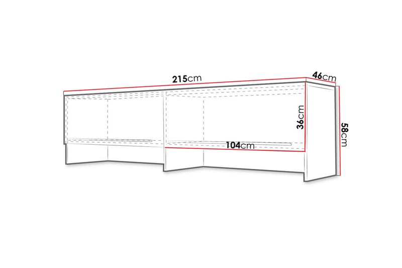 Concept Pro Förvaringsskåp 215x46x58 cm Vit 215x46x58 - Förvaring - Skåp - Förvaringsskåp