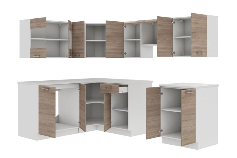Dave Köksmöbelset - Vit|Ek - Möbler - Köksmöbler - Möbelset för kök & matplats