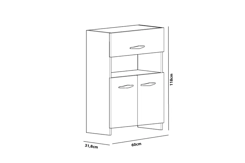 Decorotika Förvaringsskåp - Vit - Förvaring - Skåp - Förvaringsskåp