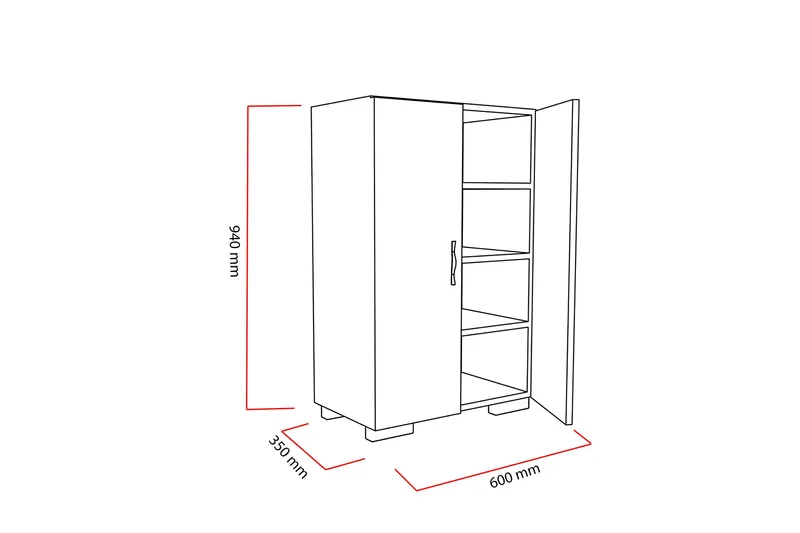 Decorotika Skoskåp - Vit - Förvaring - Skåp - Förvaringsskåp