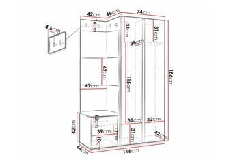Dunvegan Highboard Black - Förvaring - Skåp - Förvaringsskåp