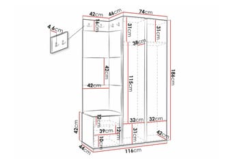 Dunvegan Highboard Black - Förvaring - Skåp - Förvaringsskåp