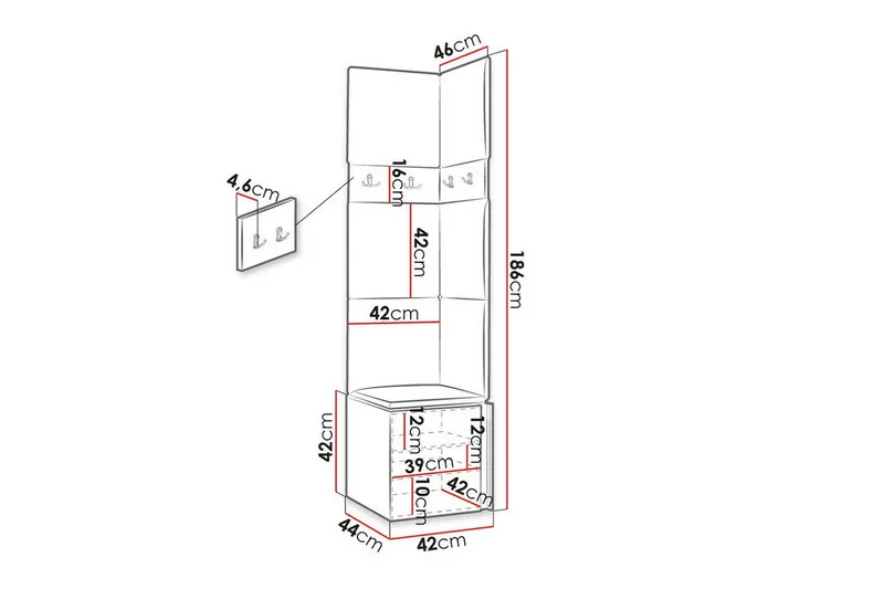 Dunvegan Highboard Black - Förvaring - Skåp - Förvaringsskåp