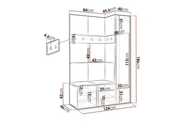 Dunvegan Highboard Brown - Förvaring - Skåp - Förvaringsskåp