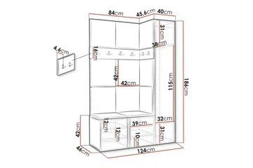 Dunvegan Highboard Brown - Förvaring - Skåp - Förvaringsskåp