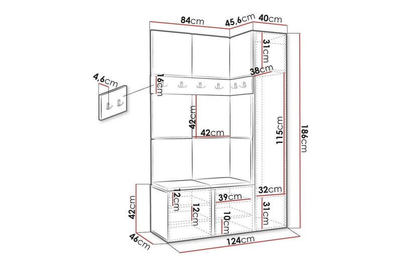 Dunvegan Highboard - Brun - Förvaring - Skåp - Förvaringsskåp