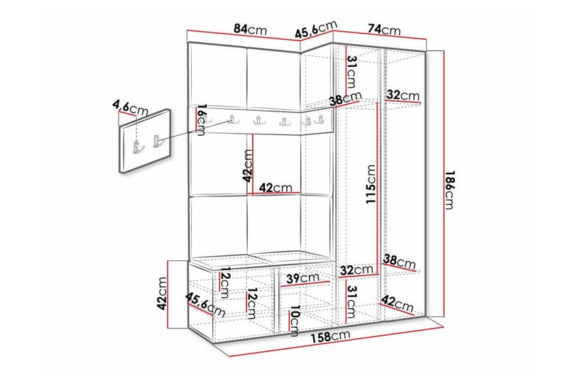 Dunvegan Highboard - Brun - Förvaring - Skåp - Förvaringsskåp