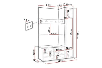 Dunvegan Highboard - Brun - Förvaring - Skåp - Förvaringsskåp