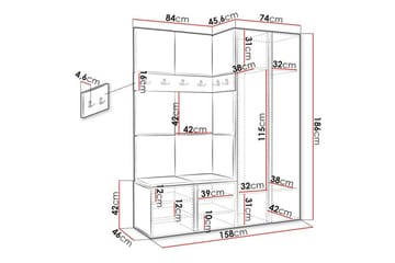 Dunvegan Highboard - Brun - Förvaring - Skåp - Förvaringsskåp