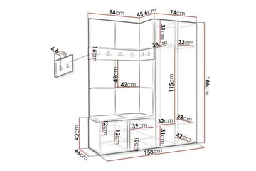 Dunvegan Highboard Graphite - Förvaring - Skåp - Förvaringsskåp