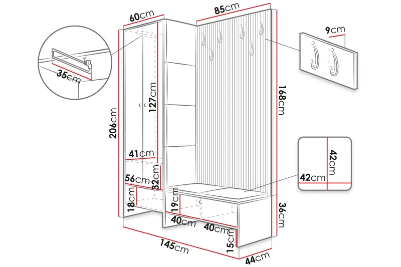 Dunvegan Highboard Green - Förvaring - Skåp - Förvaringsskåp