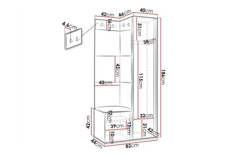 Dunvegan Highboard - Svart - Förvaring - Skåp - Förvaringsskåp
