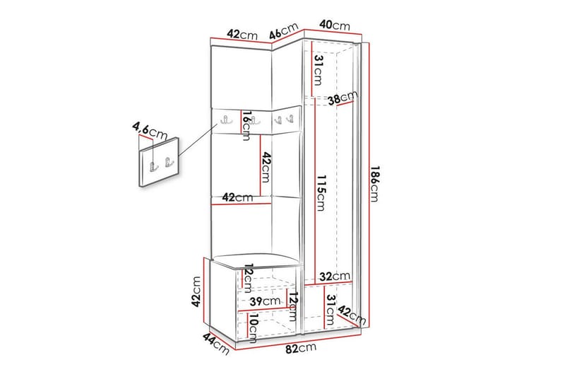 Dunvegan Highboard - Vit - Förvaring - Skåp - Förvaringsskåp