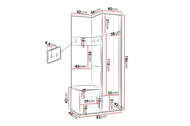 Dunvegan Highboard - Vit - Förvaring - Skåp - Förvaringsskåp