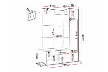 Dunvegan Highboard White - Förvaring - Skåp - Förvaringsskåp