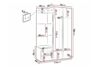 Dunvegan Highboard White - Förvaring - Skåp - Förvaringsskåp