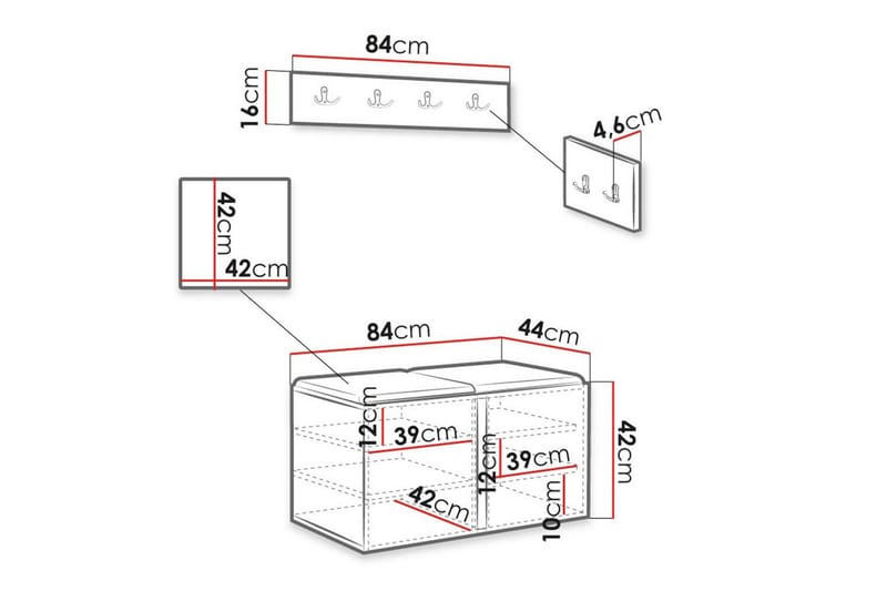Dunvegan Highboard White - Förvaring - Skåp - Förvaringsskåp