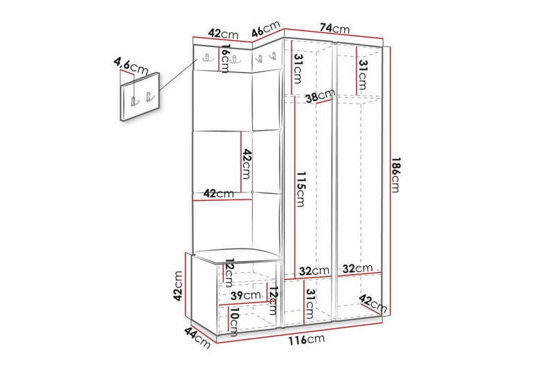 Dunvegan Highboard White - Förvaring - Skåp - Förvaringsskåp