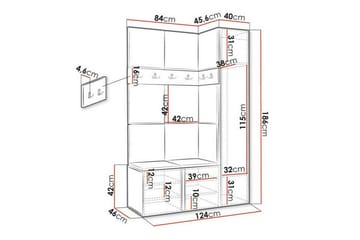 Dunvegan Highboard White - Förvaring - Skåp - Förvaringsskåp