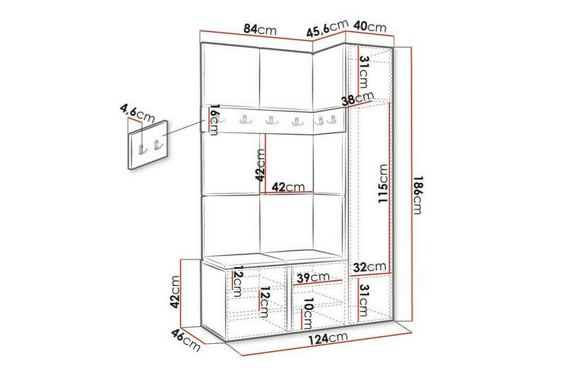 Dunvegan Highboard White - Förvaring - Skåp - Förvaringsskåp