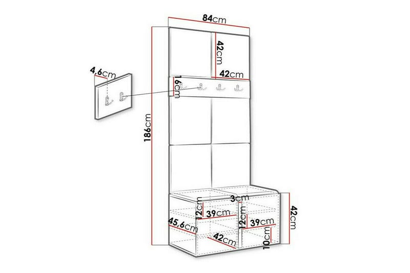 Dunvegan Highboard White - Förvaring - Skåp - Förvaringsskåp