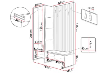 Dunvegan Highboard Pink - Förvaring - Skåp - Förvaringsskåp