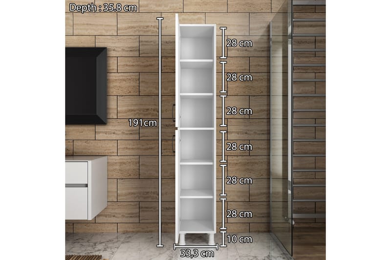 Erickslund Förvaringsskåp - Vit - Förvaring - Skåp - Förvaringsskåp