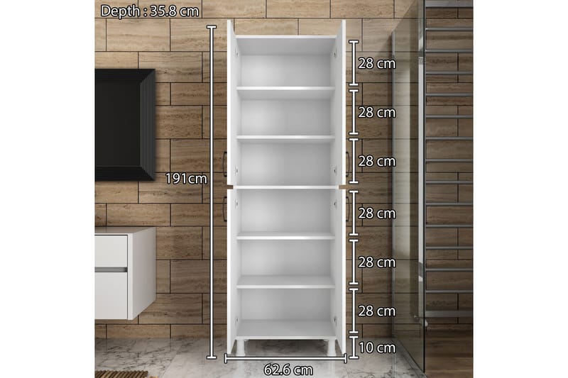 Erickslund Förvaringsskåp - Vit - Förvaring - Skåp - Förvaringsskåp