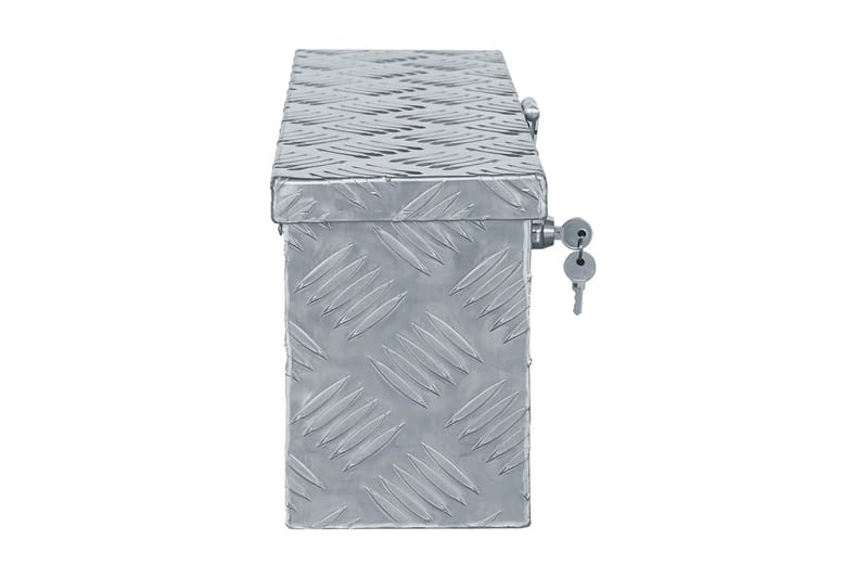 Förvaringslåda aluminium 48,5x14x20 cm silver - Silver - Deponeringsskåp - Förvaringsskåp