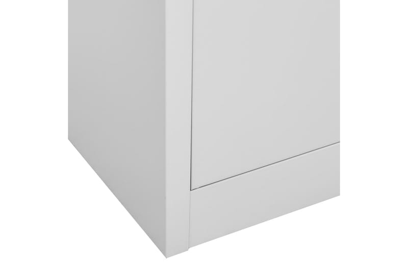 Förvaringsskåp 2 st ljusgrå 90x45x92,5 cm stål - Grå - Förvaringsskåp - Klädskåp & omklädningsskåp
