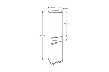 Förvaringsskåp 45x187 cm - Vit - Förvaring - Skåp - Förvaringsskåp