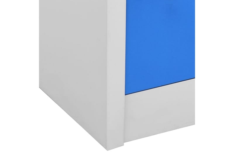 Förvaringsskåp 5 st ljusgrå och blå 90x45x92,5 cm stål - Grå - Förvaringsskåp - Klädskåp & omklädningsskåp