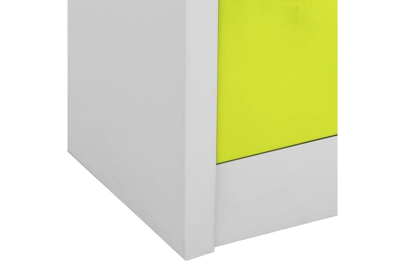 Förvaringsskåp 5 st ljusgrå och grön 90x45x92,5 cm stål - Grå - Förvaringsskåp - Klädskåp & omklädningsskåp