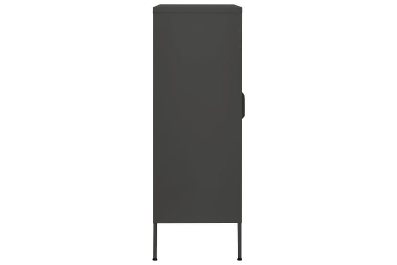 Förvaringsskåp antracit 80x35x101,5 cm stål - Grå - Förvaringsskåp