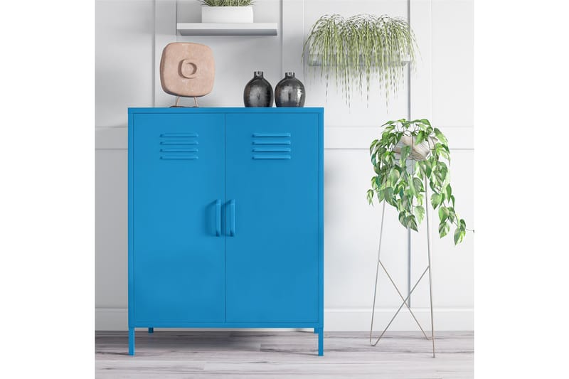 Förvaringsskåp Cache 80x40 cm 2 Dörrar Blå - Novogratz - Förvaring - Skåp - Förvaringsskåp