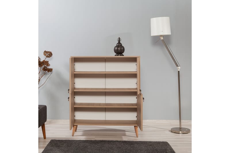 Förvaringsskåp Gillberga 111 cm - Brun/Mörkbrun - Förvaring - Skåp - Förvaringsskåp
