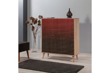 Förvaringsskåp Gillberga 111 cm - Brun/Röd - Förvaring - Skåp - Förvaringsskåp