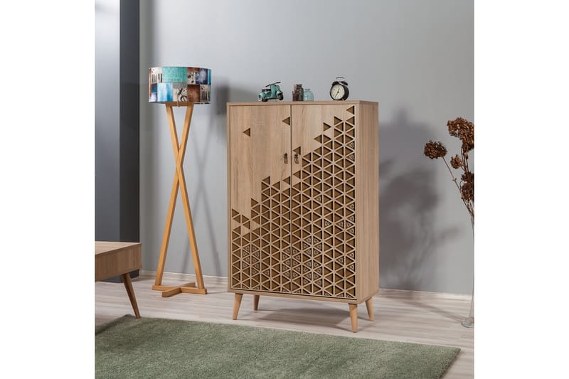 Förvaringsskåp Gillberga 80 cm - Brun/Ek/Beige - Förvaring - Skåp - Förvaringsskåp