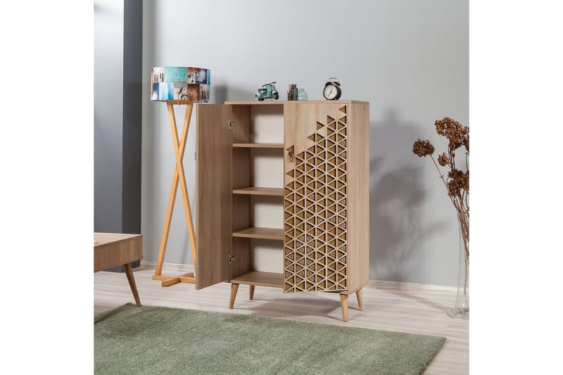 Förvaringsskåp Gillberga 80 cm - Brun/Ek/Beige - Förvaring - Skåp - Förvaringsskåp