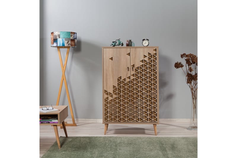 Förvaringsskåp Gillberga 80 cm - Brun/Ek/Beige - Förvaring - Skåp - Förvaringsskåp